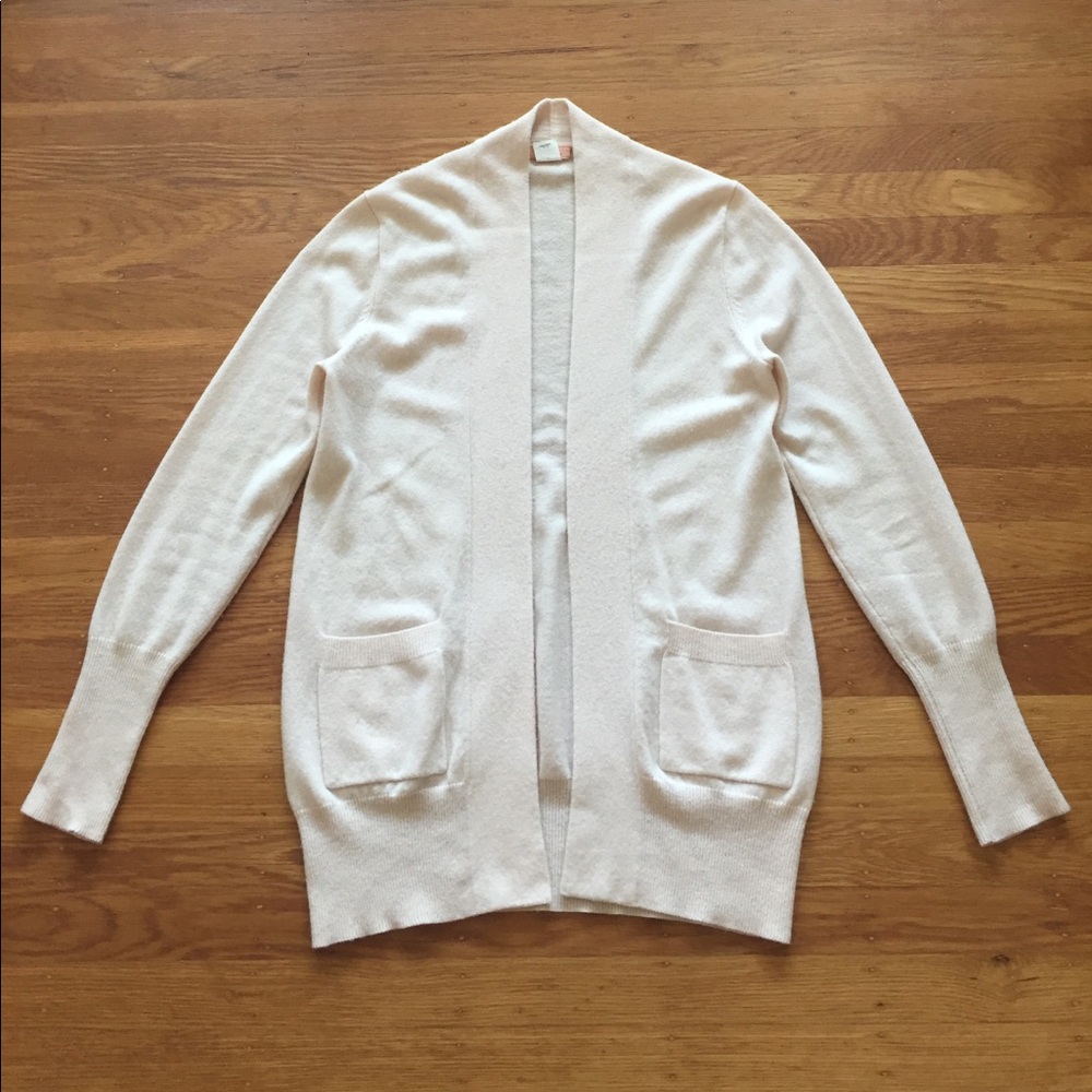 J. Crew cashmere open cardigan